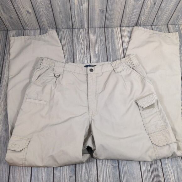 5.11 Men Tactical Traverse Pants Tan Khaki Performance Cargo Tech Stretch 38x34 - Picture 1 of 13